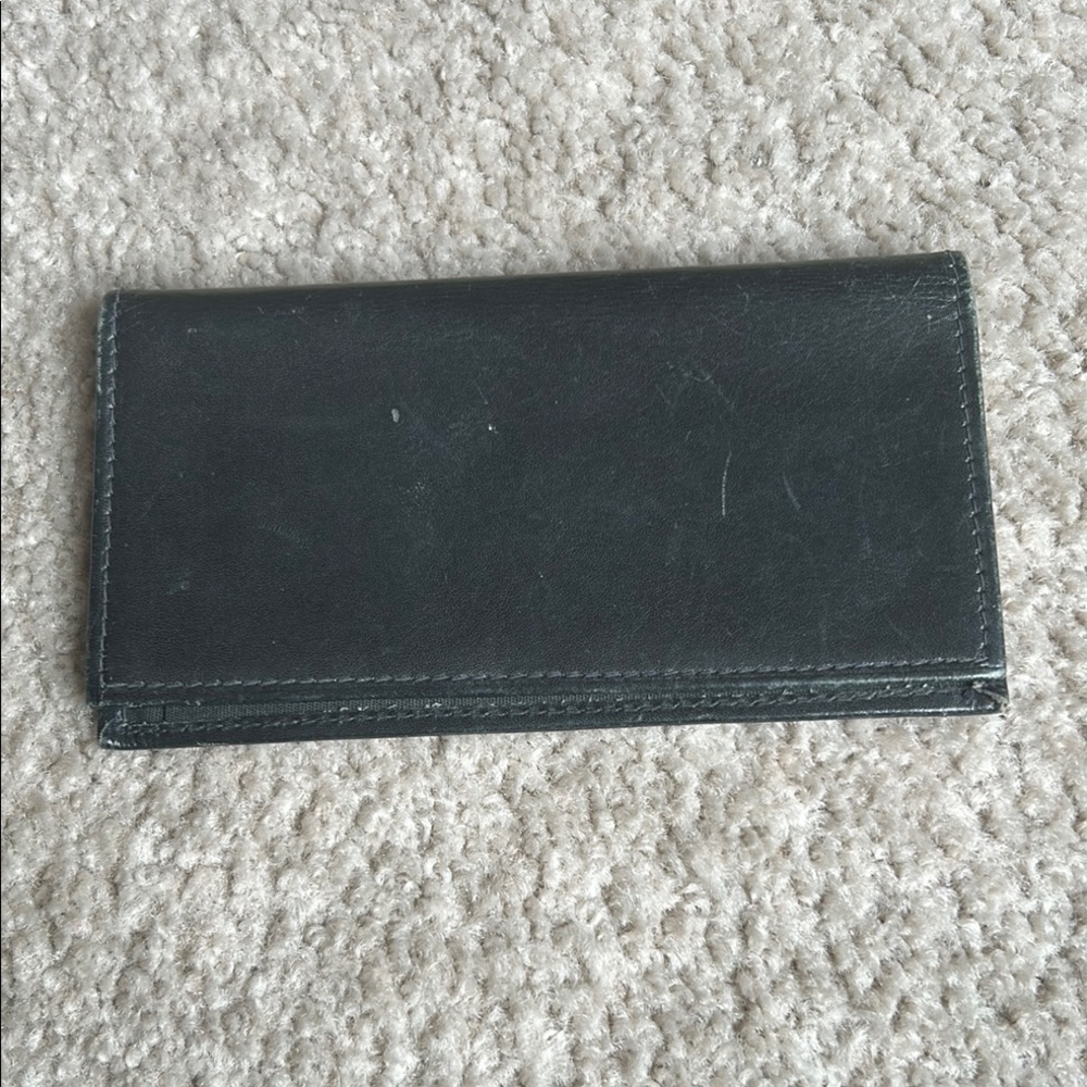 Black Leather checkbook insert - Picture 1 of 12